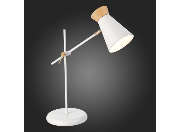 SLE1252-504-01 Прикроватная лампа Белый, Золотистый/Белый, Дерево E27 1*60W ALFEO