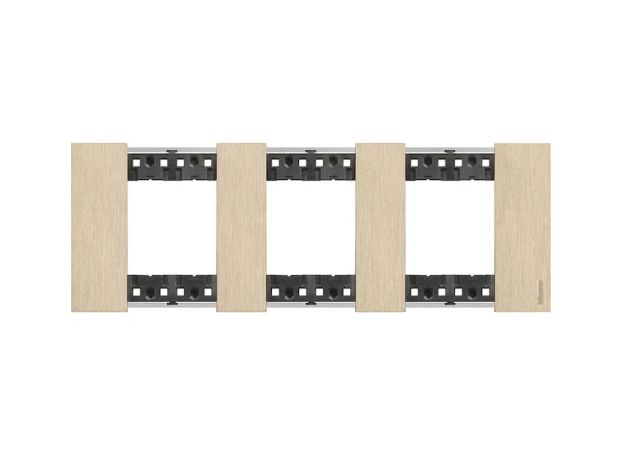 KA4802M3ZW Рамка на 1 пост, 2 модуля - Немецкий/Итальянский стандарт. Цвет Золото. Bticino серия Living Now.