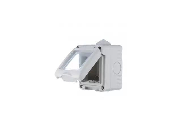 Коробка для о/п, герметичная с прозрачной, силиконовой панелью, 45х45мм IP55 (серый) LK45