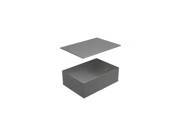 BOX/8-12  Металлическая  коробка с крышкой для заливки в пол 309х217х105мм, для люков 70083, 70012 Экопласт