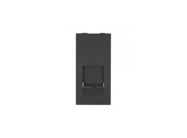 Накладка для розетки телефонной, компьютерной RJ,45х22,5мм (черный бархат) LK45