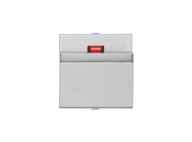 Накладка для выключателя гостиничного для включения с помощью карточки (серебристый металлик)  LK60, LK80