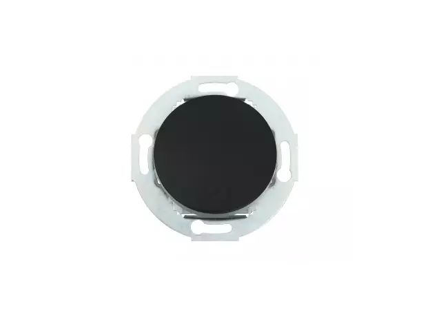 Выключатель-кнопка одноклавишный (схема 1T) с символом "звонок", 16 А, 250 В (черный) Vintage