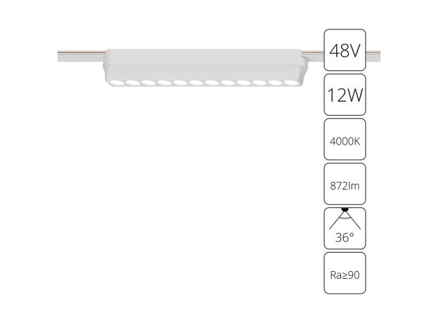 Трековое освещение Arte Lamp A6154PL-1WH RAPID