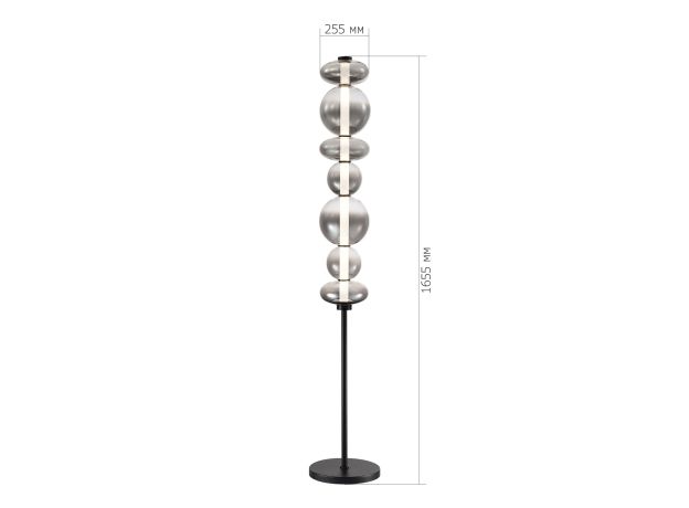 SL6119.405.40 Светильник напольный ST-Luce Черный/Дымчато-Серый LED 1*40W 3000K PERLINA