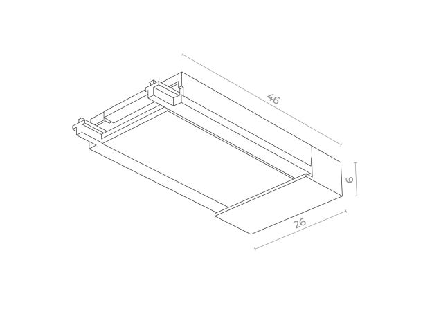 ST067.409.20 Ввод питания SKYFLAT ST-Luce Черный SKYFLAT