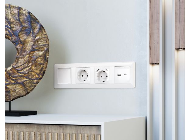 AF110101 Рамка ALFA Line (Белый глянец) 1-ая