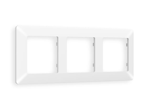 AF110123 Рамка ALFA Line (Белый матовый) 3-ая