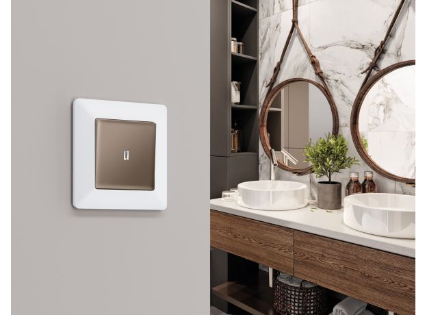 AF110123 Рамка ALFA Line (Белый матовый) 3-ая