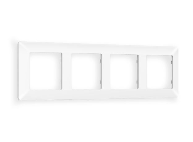 AF110124 Рамка ALFA Line (Белый матовый) 4-ая
