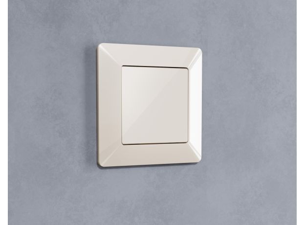 AF110301 Рамка ALFA Line (Бежевый глянец) 1-ая