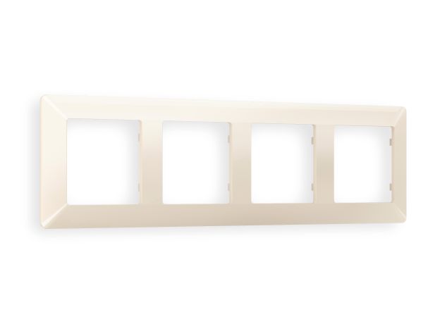 AF110304 Рамка ALFA Line (Бежевый глянец) 4-ая