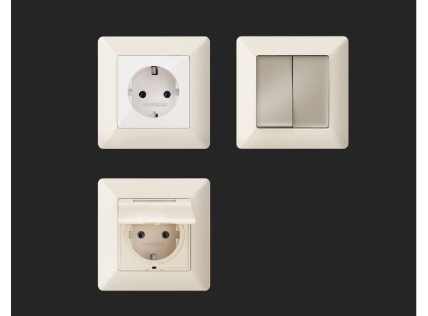 AF110332 Рамка ALFA Line (Бежевый матовый) 2-ая