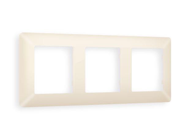 AF110333 Рамка ALFA Line (Бежевый матовый) 3-ая