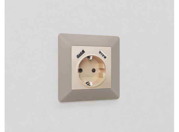 AF110361 Рамка ALFA Line (Серо-бежевый матовый) 1-ая