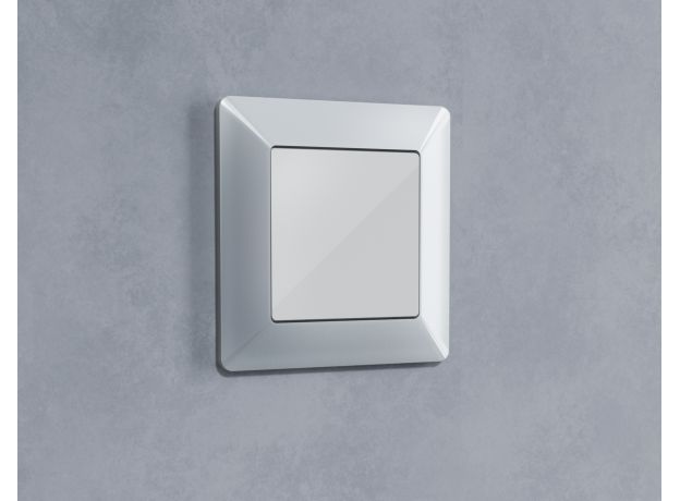 AF110401 Рамка ALFA Line (Серебро глянец) 1-ая