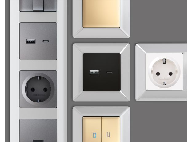 AF110403 Рамка ALFA Line (Серебро глянец) 3-ая