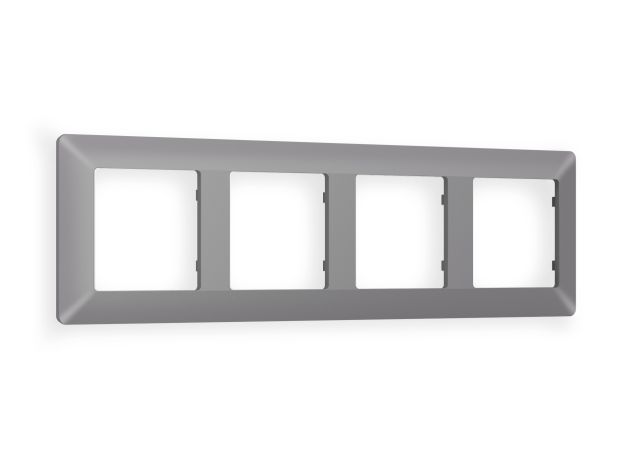 AF110504 Рамка ALFA Line (Сталь матовый) 4-ая