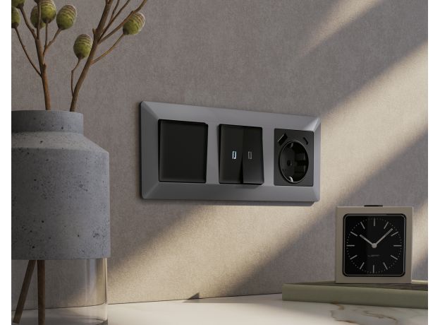 AF110505 Рамка ALFA Line (Сталь матовый) 5-ая