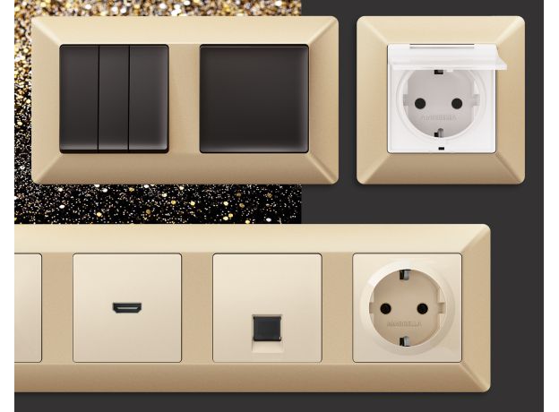 AF110602 Рамка ALFA Line (Шампань) 2-ая