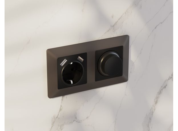 AF110632 Рамка ALFA Line (Темная бронза матовый) 2-ая