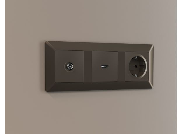 AF110633 Рамка ALFA Line (Темная бронза матовый) 3-ая