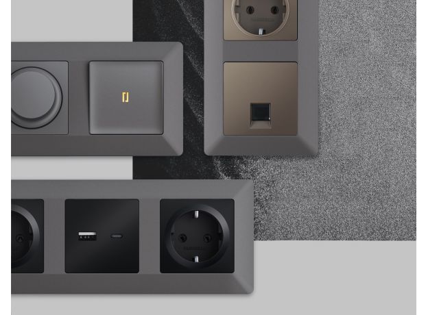 AF110653 Рамка ALFA Line (Антрацит серый) 3-ая