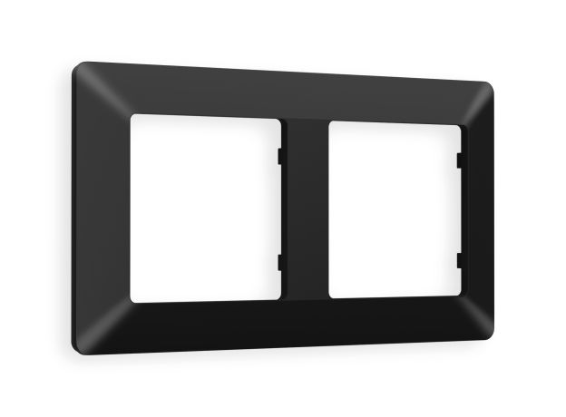 AF110702 Рамка ALFA Line (Черный матовый) 2-ая