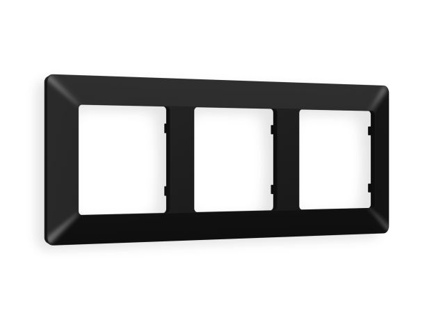 AF110703 Рамка ALFA Line (Черный матовый) 3-ая