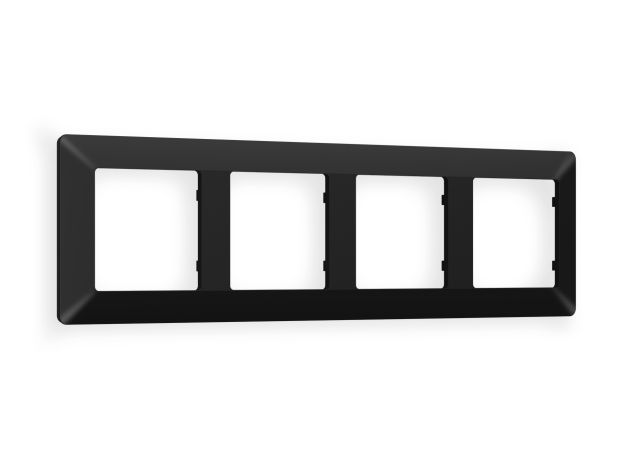 AF110704 Рамка ALFA Line (Черный матовый) 4-ая