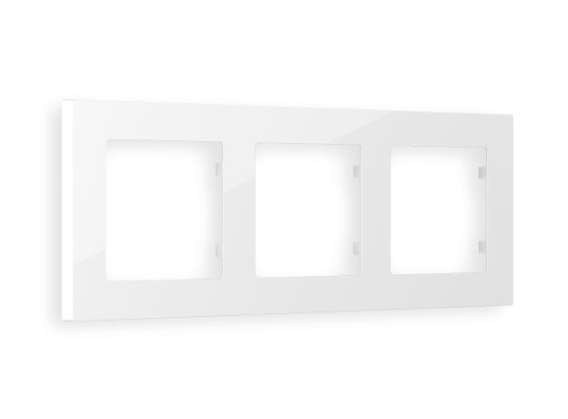 AF220103 Рамка ALFA Techno (Белый глянец) 3-ая