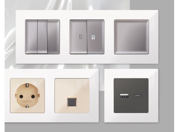 AF220103 Рамка ALFA Techno (Белый глянец) 3-ая