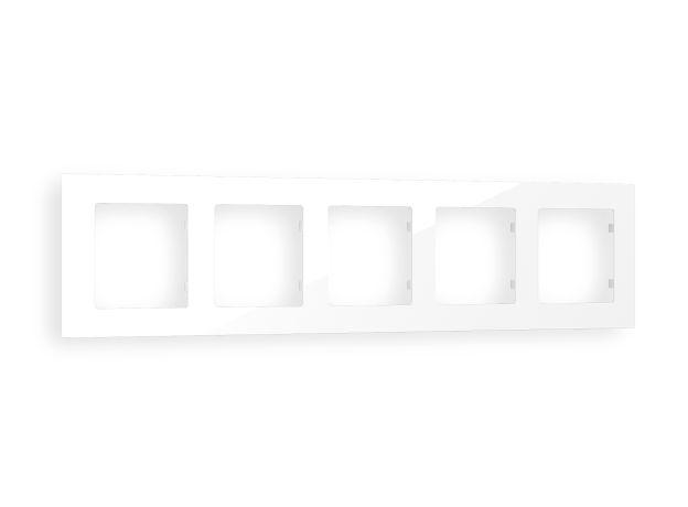 AF220105 Рамка ALFA Techno (Белый глянец) 5-ая