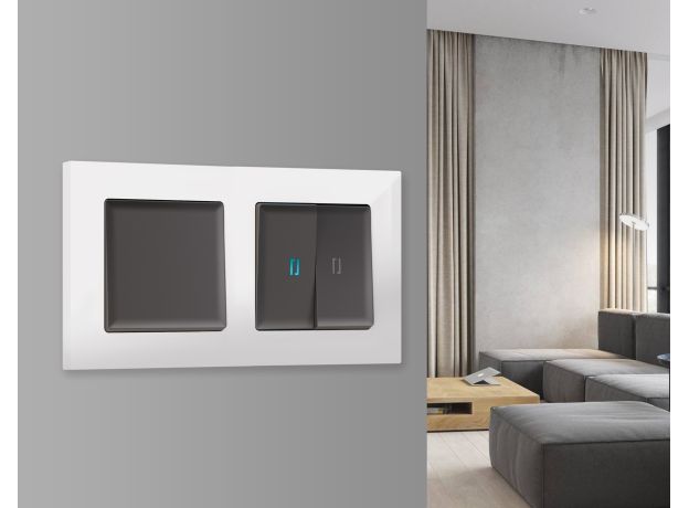 AF220105 Рамка ALFA Techno (Белый глянец) 5-ая