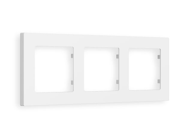 AF220123 Рамка ALFA Techno (Белый матовый) 3-ая