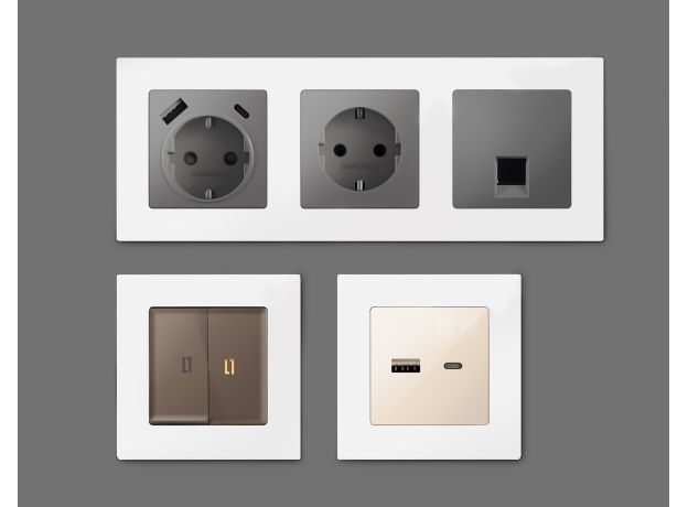 AF220123 Рамка ALFA Techno (Белый матовый) 3-ая