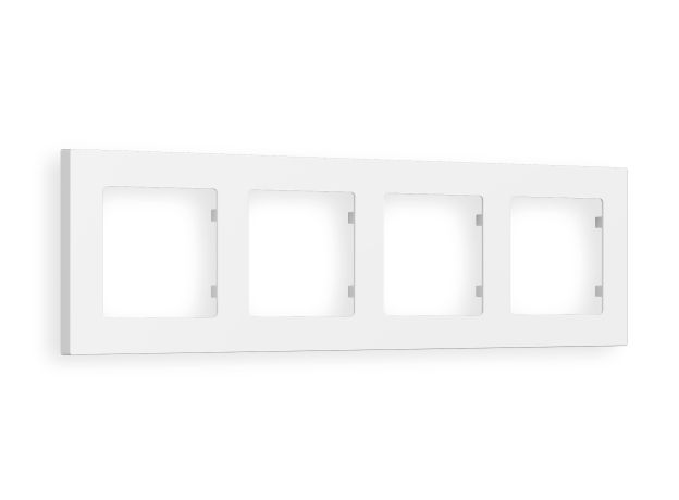 AF220124 Рамка ALFA Techno (Белый матовый) 4-ая