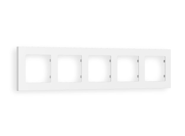 AF220125 Рамка ALFA Techno (Белый матовый) 5-ая