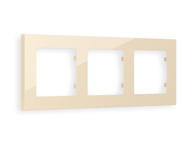 AF220303 Рамка ALFA Techno (Бежевый глянец) 3-ая