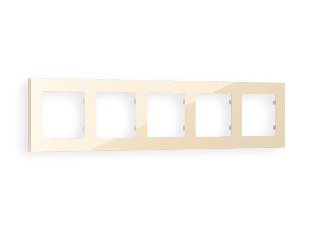 AF220305 Рамка ALFA Techno (Бежевый глянец) 5-ая