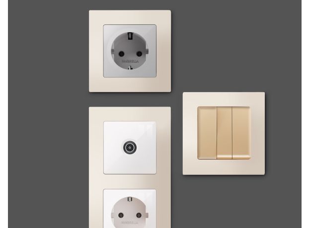 AF220331 Рамка ALFA Techno (Бежевый матовый) 1-ая