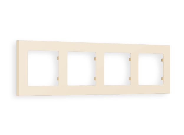 AF220334 Рамка ALFA Techno (Бежевый матовый) 4-ая