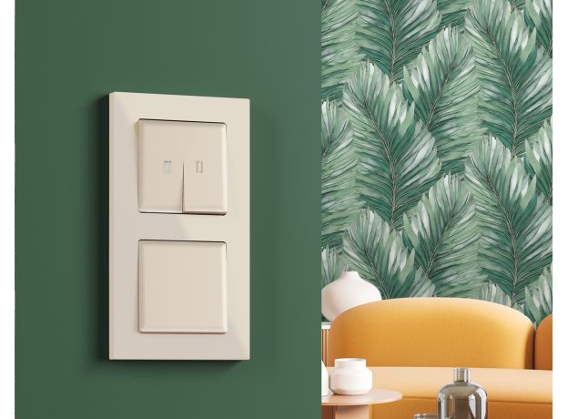 AF220334 Рамка ALFA Techno (Бежевый матовый) 4-ая