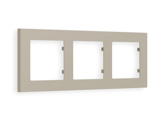 AF220363 Рамка ALFA Techno (Серо-бежевый матовый) 3-ая