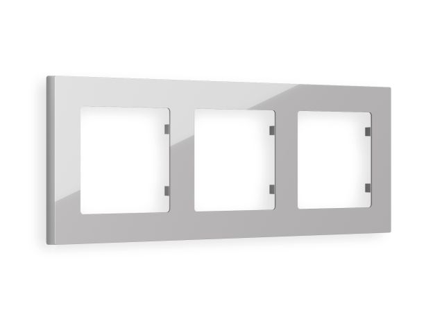 AF220403 Рамка ALFA Techno (Серебро глянец) 3-ая AF220403 Рамка ALFA Techno (Серебро глянец) 3-ая