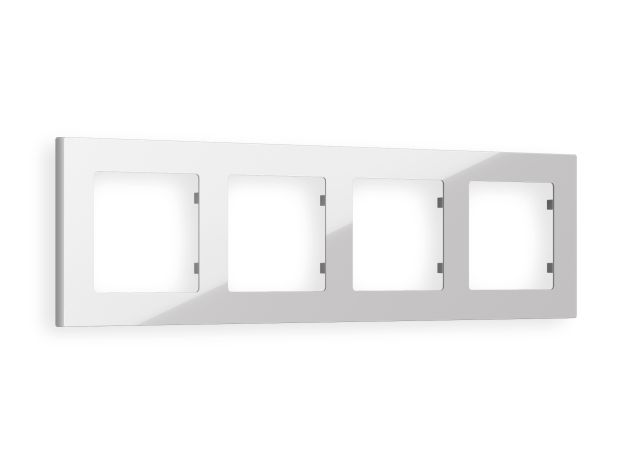 AF220404 Рамка ALFA Techno (Серебро глянец) 4-ая AF220404 Рамка ALFA Techno (Серебро глянец) 4-ая