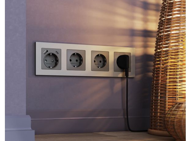 AF220501 Рамка ALFA Techno (Сталь матовый) 1-ая AF220501 Рамка ALFA Techno (Сталь матовый) 1-ая