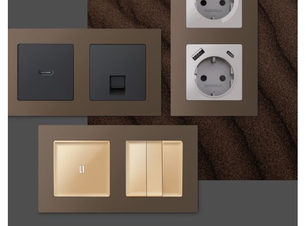 AF220635 Рамка ALFA Techno (Темная бронза матовый) 5-ая AF220635 Рамка ALFA Techno (Темная бронза матовый) 5-ая