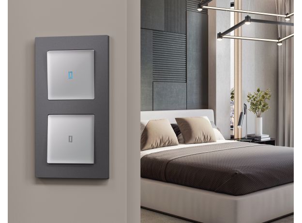 AF220652 Рамка ALFA Techno (Антрацит серый) 2-ая