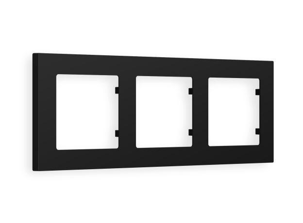 AF220703 Рамка ALFA Techno (Черный матовый) 3-ая AF220703 Рамка ALFA Techno (Черный матовый) 3-ая